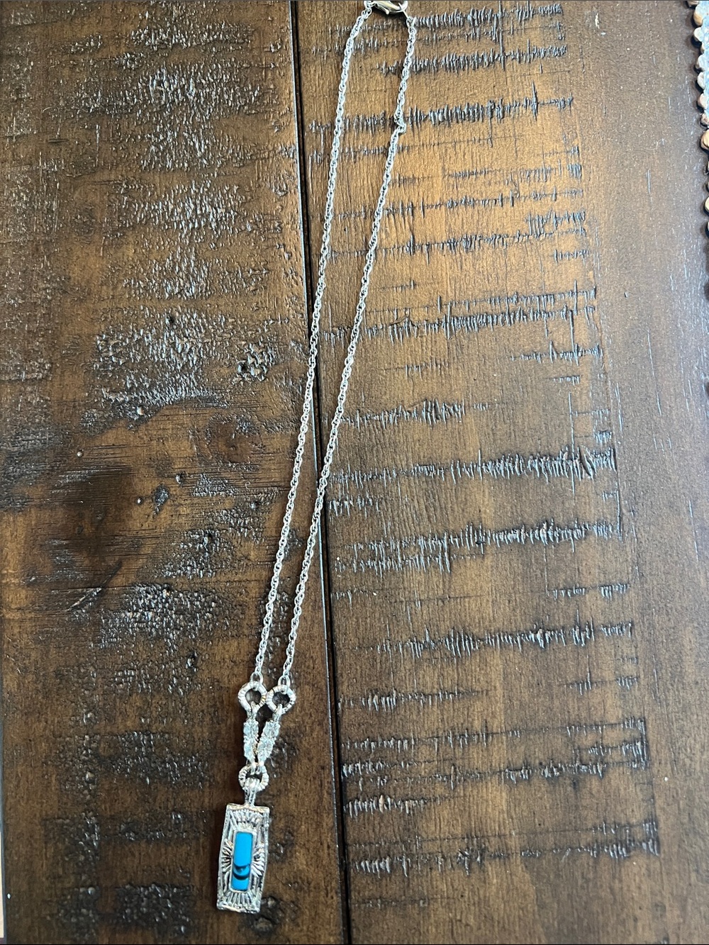 Sterling Silver Turquoise Pendant Necklace - Women